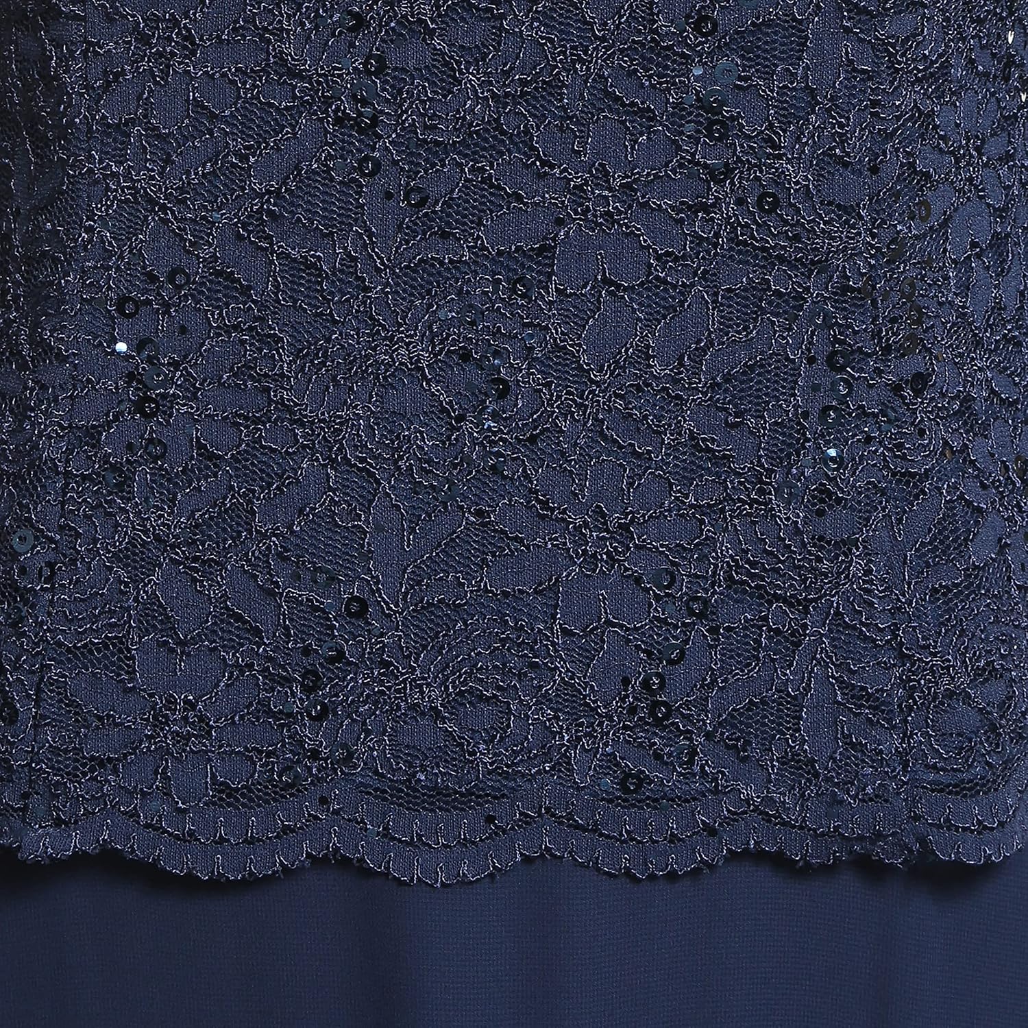 Alex Evenings Women's 3\/4 Sleeve Stretch Lace Bodice Mock One Piece Gown - Image 5