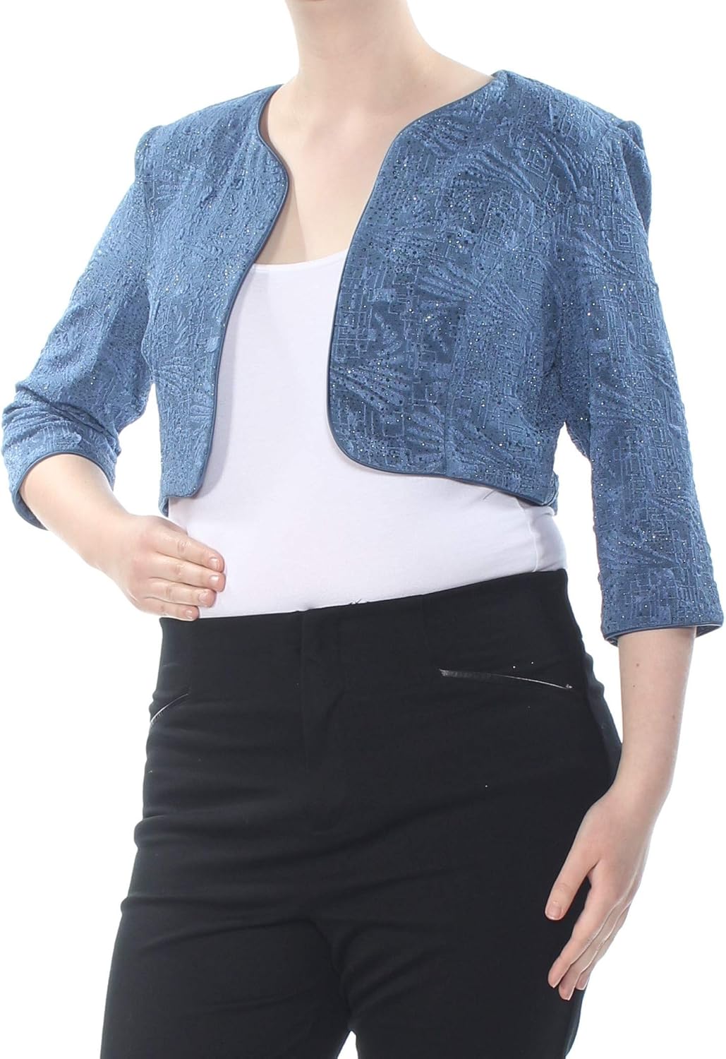 Alex Evenings Women's Empire Waist Bolero Jacket Dress (Petite and Regular Sizes) - Image 11