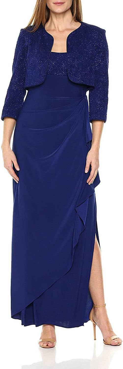 Alex Evenings Women's Empire Waist Bolero Jacket Dress (Petite and Regular Sizes) - Image 7