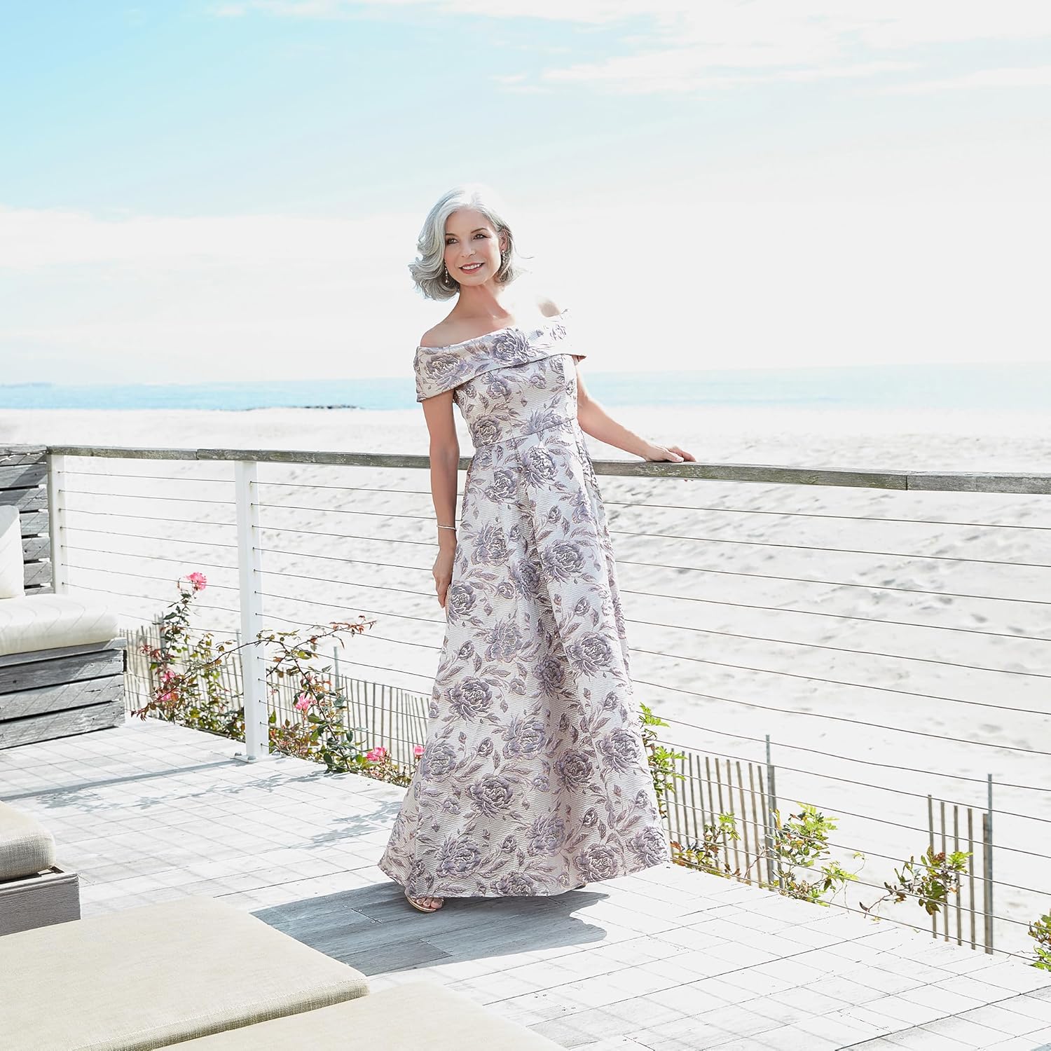 Alex Evenings Women's Formal Long Ballgown Mother of The Bride Dress with Pockets - Image 5