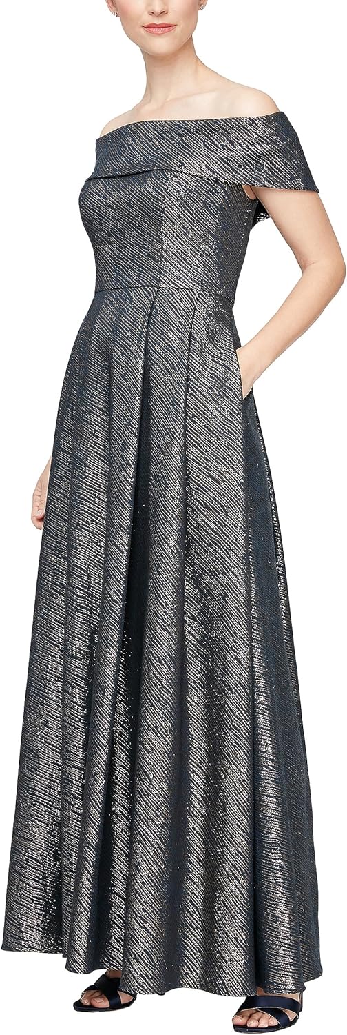 Alex Evenings Women's Formal Long Ballgown Mother of The Bride Dress with Pockets - Image 8