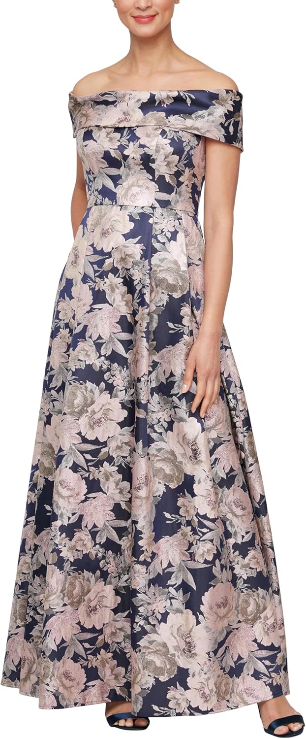 Alex Evenings Women's Formal Long Ballgown Mother of The Bride Dress with Pockets - Image 9