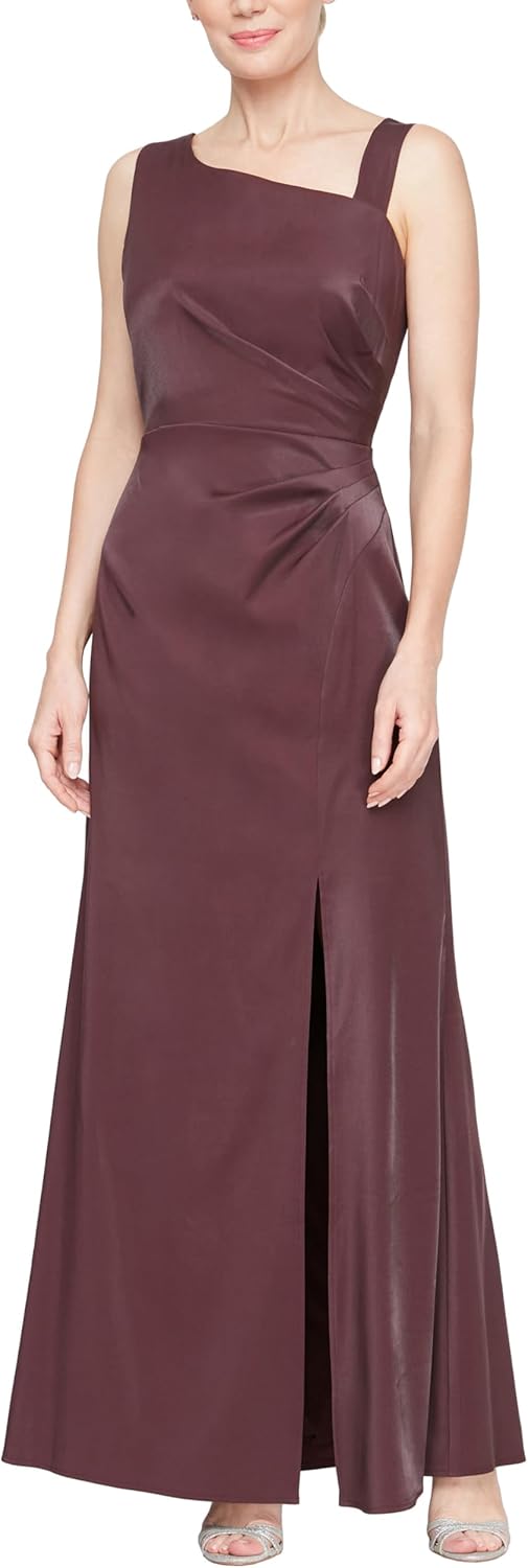 Alex Evenings Women's Long Cold Shoulder Dress, Wedding Guest, Prom, Formal Event (Petite and Regular Sizes) - Image 4