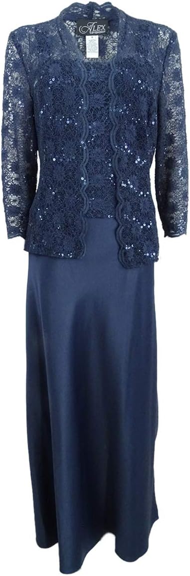 Alex Evenings Women's Long Lace Jacket Dress - Image 16