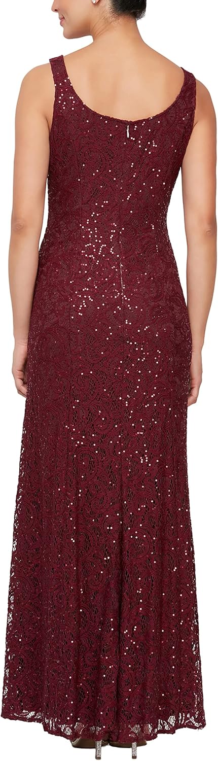 Alex Evenings Women's Long Lace Jacket Dress - Image 4