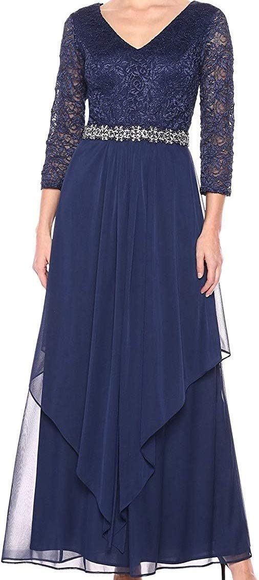Alex Evenings Women's Long Lace Top Empire Waist Dress - Image 9