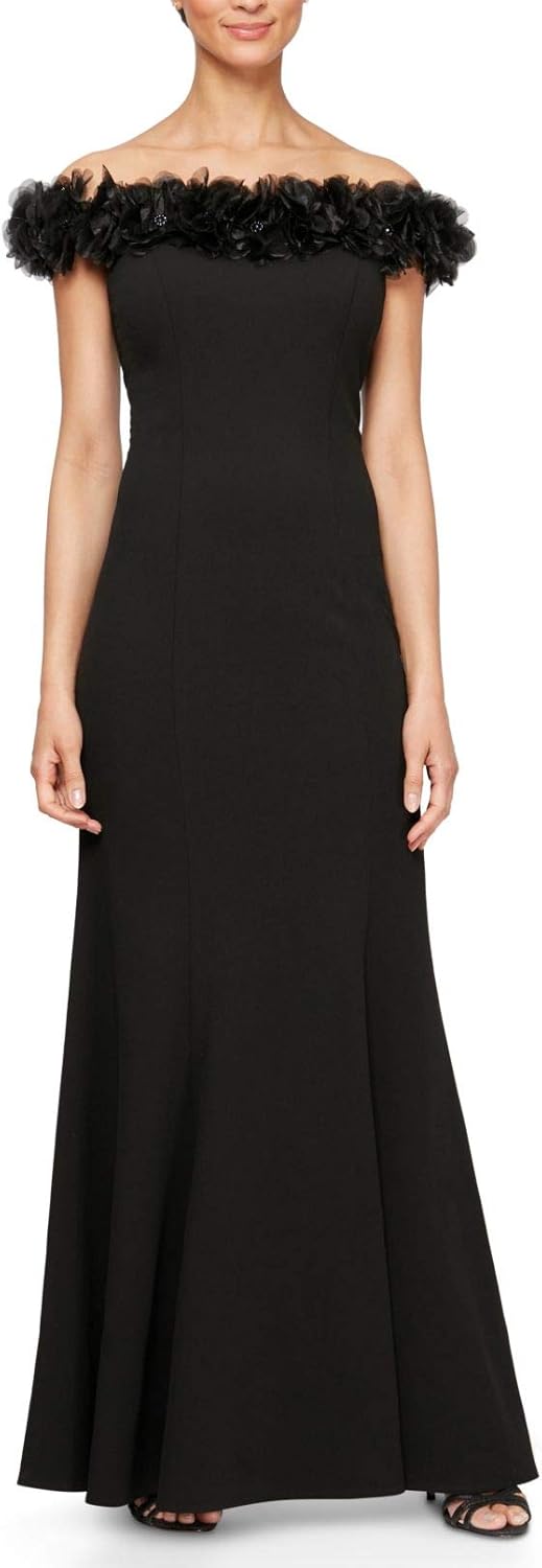 Alex Evenings Women's Long Off The Shoulder Dress - Image 9