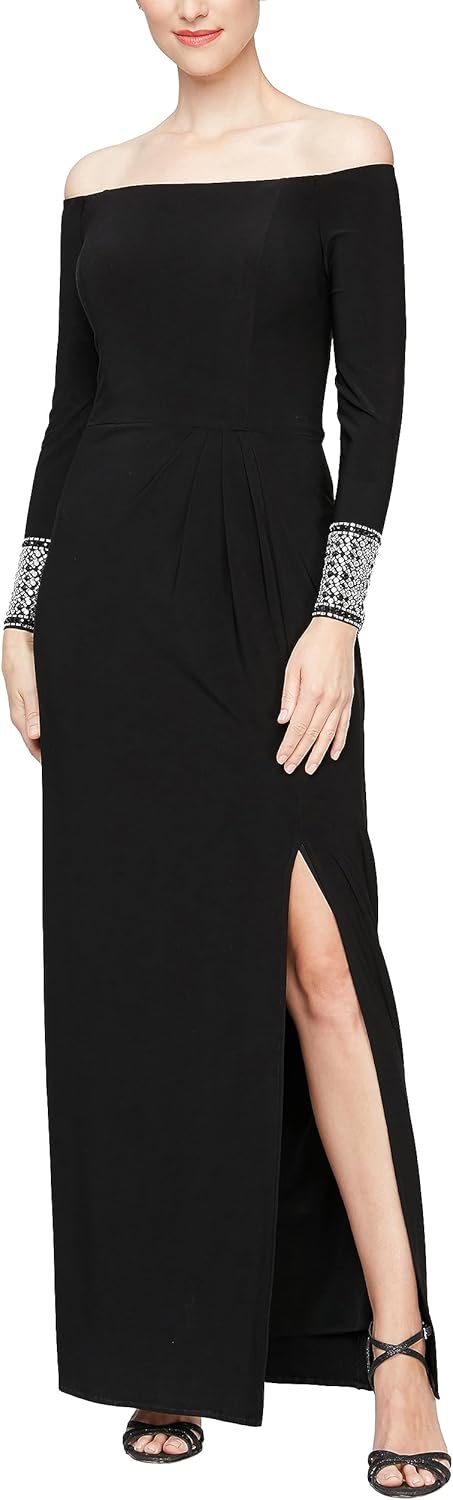 Alex Evenings Women's Long Off The Shoulder Dress - Image 11