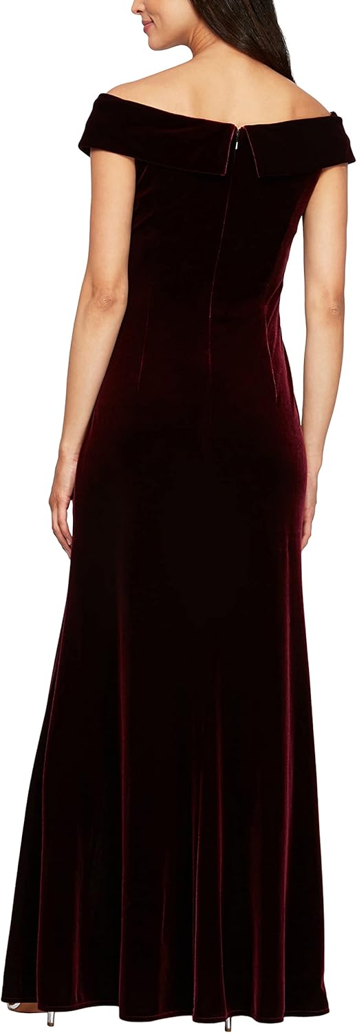 Alex Evenings Women's Long Off The Shoulder Fit and Flare Dress - Image 2