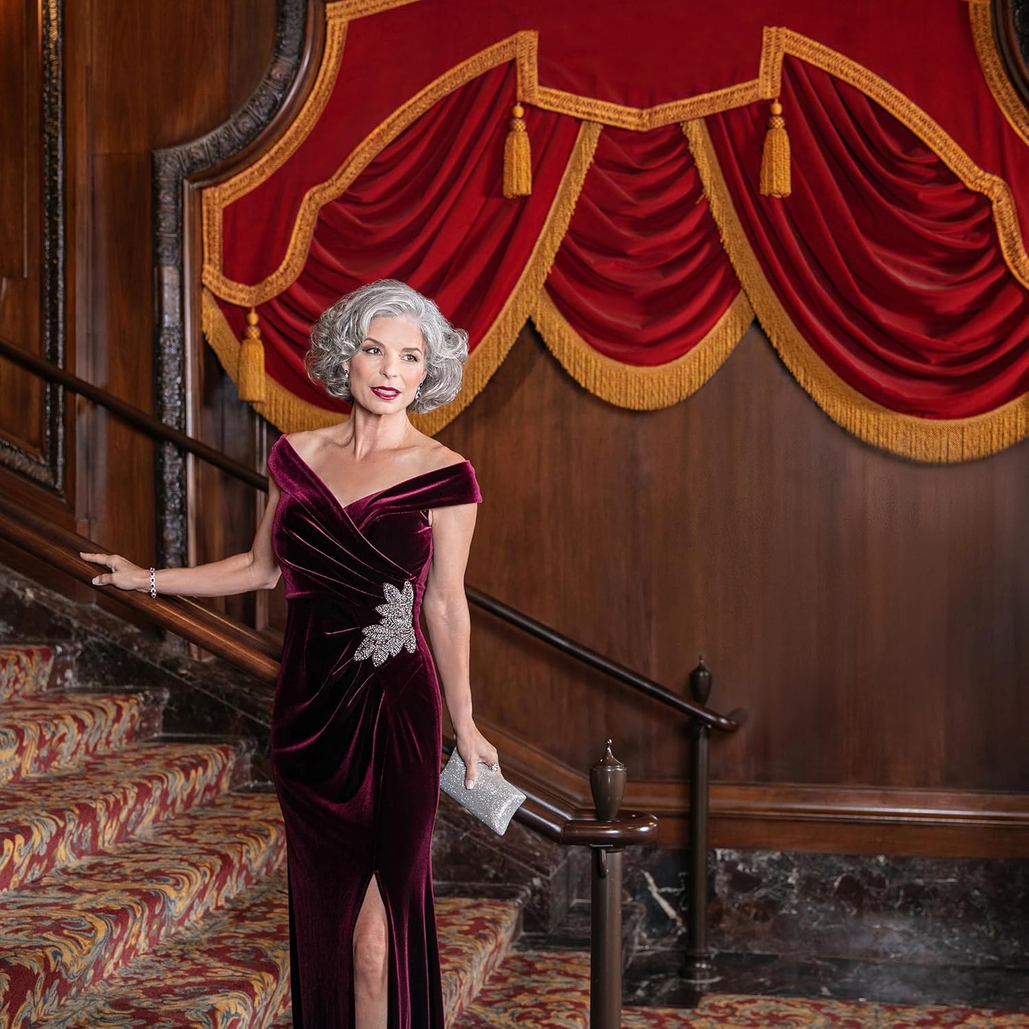 Alex Evenings Women's Long Off The Shoulder Fit and Flare Dress - Image 4