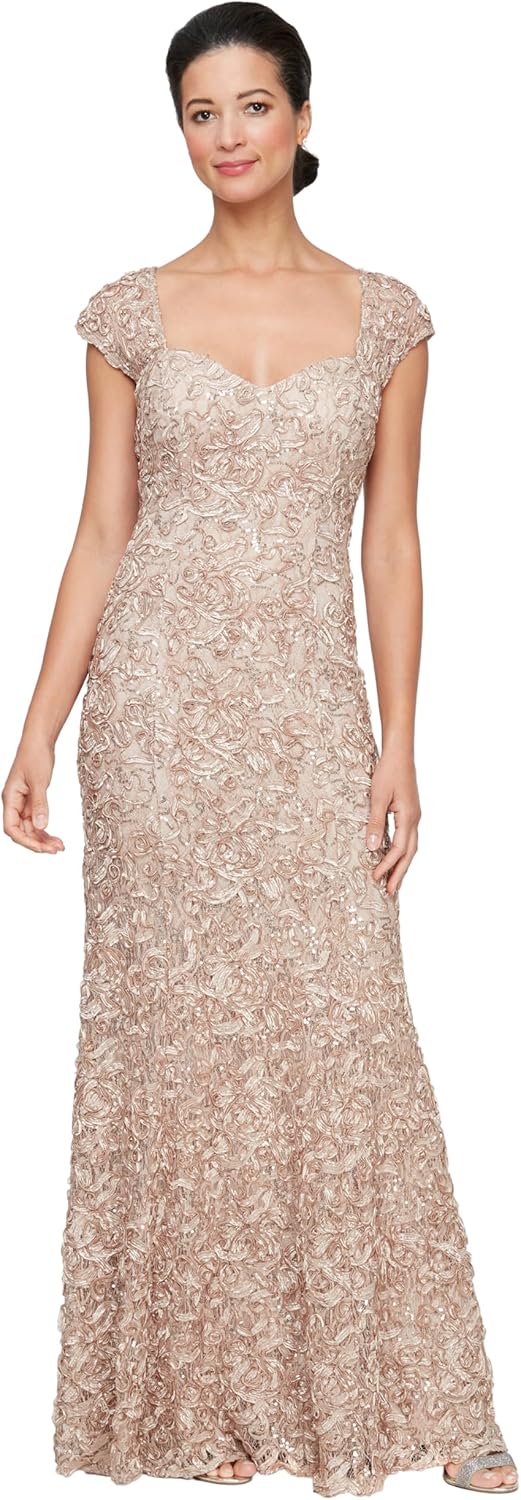 Alex Evenings Women's Long Sleeveless Mother of The Bride Dress with Shawl (Petite and Regular Sizes) - Image 7