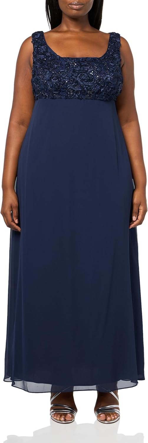 Alex Evenings womens Plus Size Long Empire Waist, Two Piece Mother of the Bride Dress With Lace Jacket - Image 4