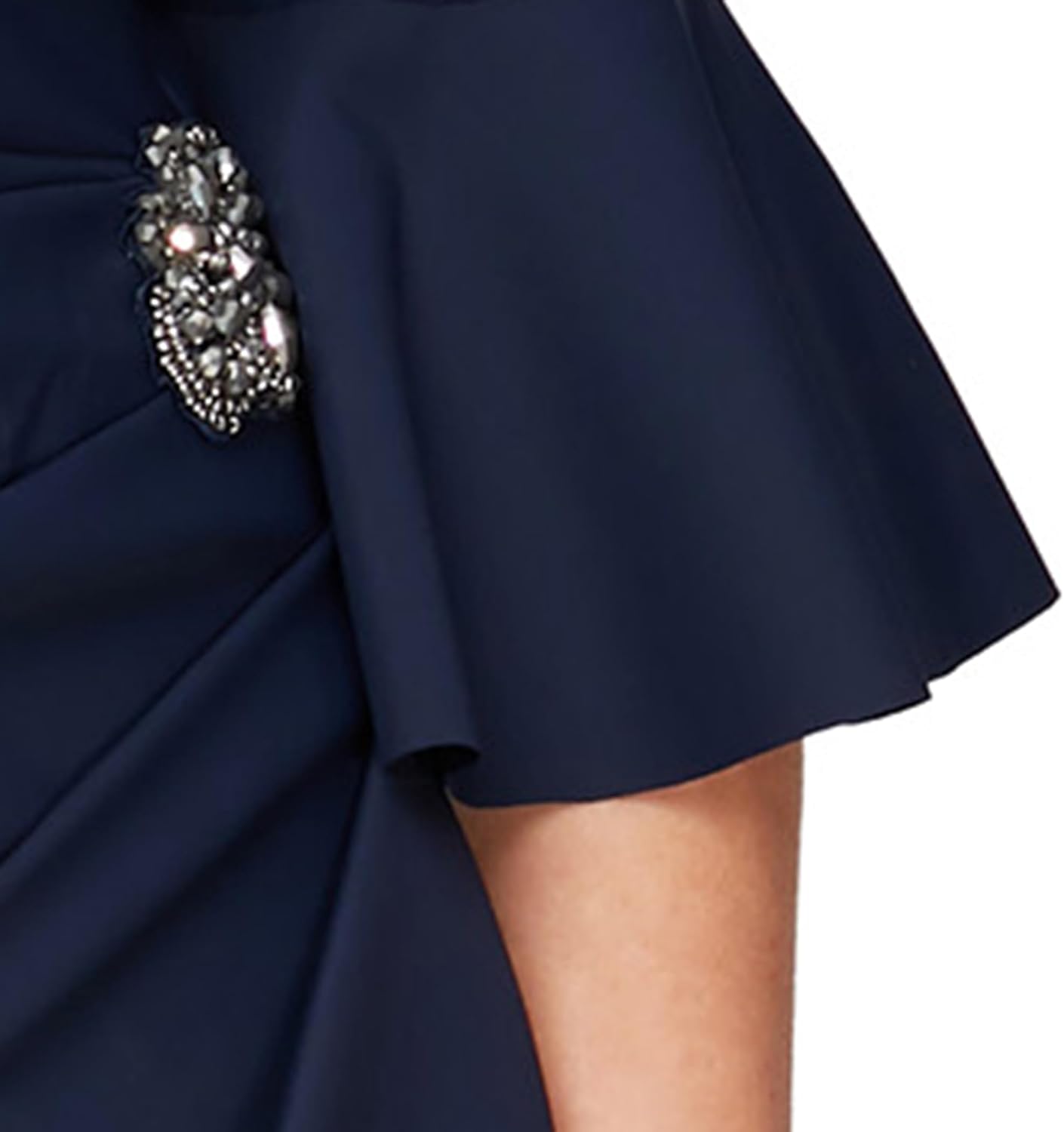 Alex Evenings Women's Plus-Size Short Slimming Sheath Dress with Bell Sleeves - Image 5