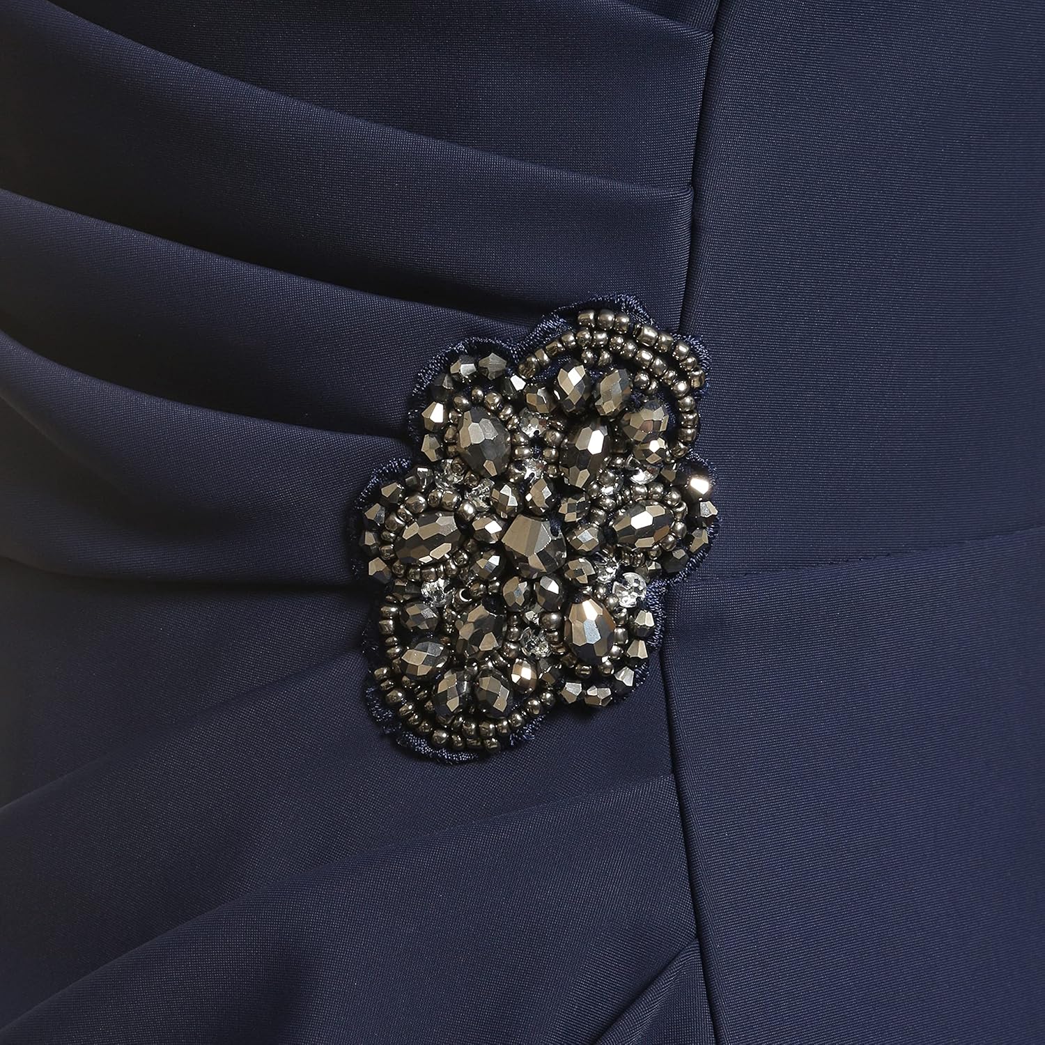 Alex Evenings Women's Slimming Short Ruched Dress with Ruffle (Petite and Regular) - Image 4