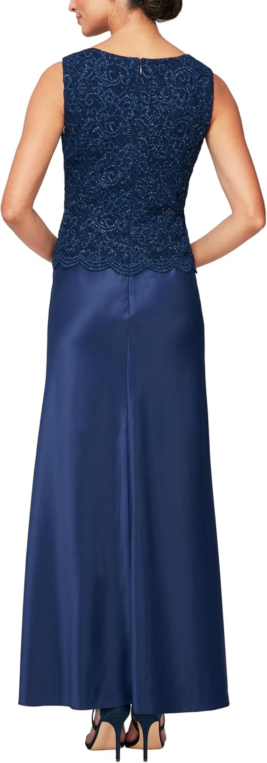 Alex Evenings Women's Two Piece Mother of The Bride Dress with Lace Jacket - Image 3