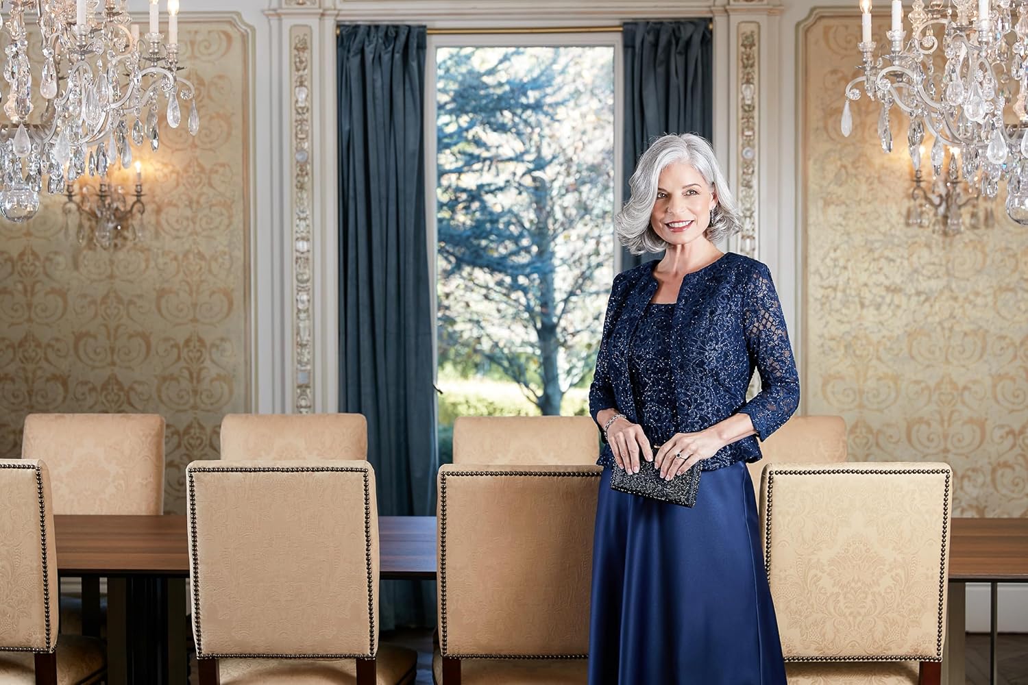 Alex Evenings Women's Two Piece Mother of The Bride Dress with Lace Jacket - Image 7