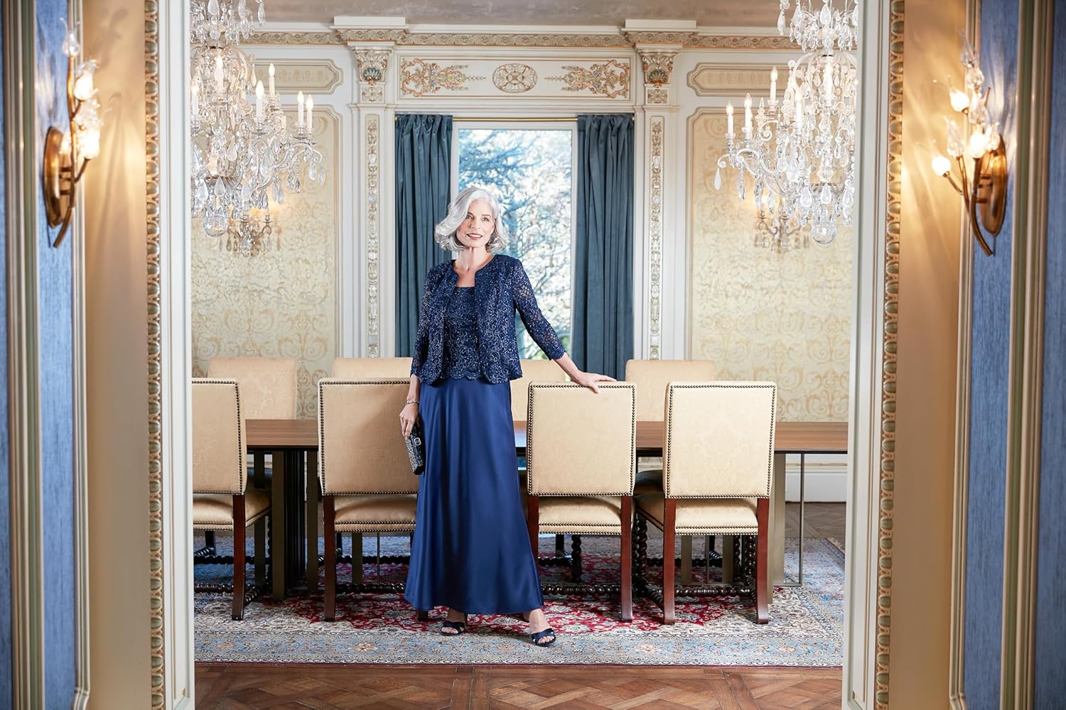 Alex Evenings Women's Two Piece Mother of The Bride Dress with Lace Jacket - Image 6
