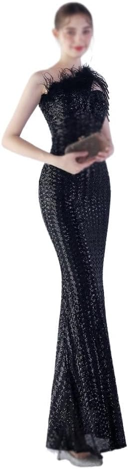 AUOGU Dress Evening Gown Women's Party Socialite Sequin Vertical Long Slim - Image 3