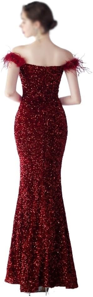 CGTENBS Banquet Skirt Design Meaning Shoulder Evening Dress Slim Bridesmaid Dress Ladies Long Dress - Image 5