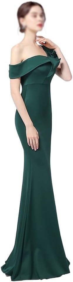 CGTENBS Dress Easy Shoulder Party Evening Dress Party Long Look Slim Sexy(XX-Large) - Image 3