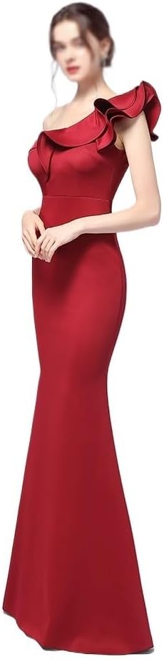 CGTENBS Easy Shoulder Party Evening Gown Long Slimming Sexy Dress for Parties - Image 4