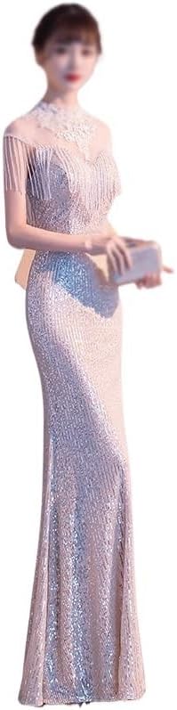 CGTENBS Evening Dress Ladies Spring Banquet Annual Meeting Long Aura Looks Thin(Large) - Image 3