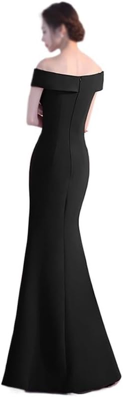 CGTENBS Evening Gown Long Dress Shoulder Dress Long Dress Dinner Slim Dress Wedding(XX-Large) - Image 4
