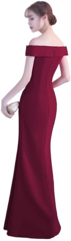 CGTENBS Evening Gown Long Shoulder Dress Long Dress Dinner Dress Wedding Evening Dress(XX-Large) - Image 4