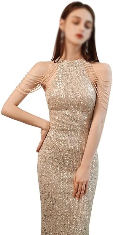CGTENBS Evening Gown Women's Party Socialite Sequin Long Slim-fit Dress(3X-Large) - Image 5