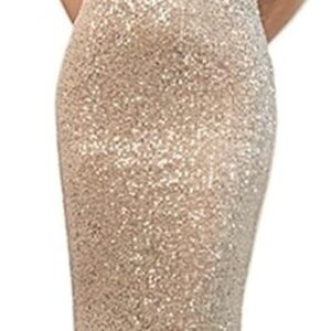 CGTENBS Evening Gown Women's Party Socialite Sequin Long Slim-fit Dress(3X-Large)