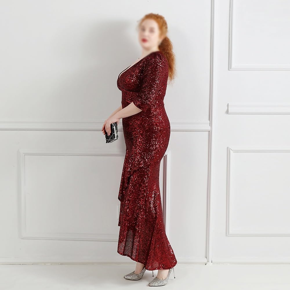 CGTENBS Long Sequin, Oversized, Oversized Performance Dress, Banquet Evening Dress, Formal Dress - Image 5