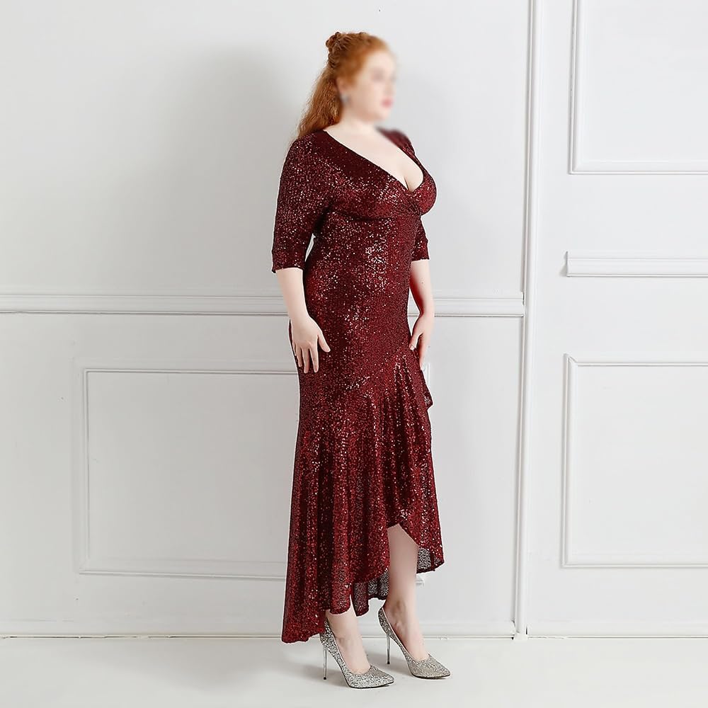 CGTENBS Long Sequin, Oversized, Oversized Performance Dress, Banquet Evening Dress, Formal Dress - Image 3