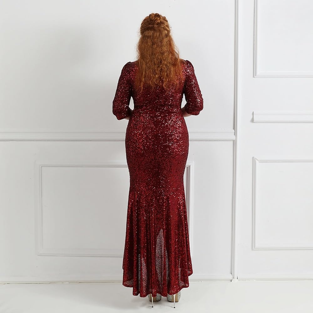 CGTENBS Long Sequin, Oversized, Oversized Performance Dress, Banquet Evening Dress, Formal Dress - Image 6