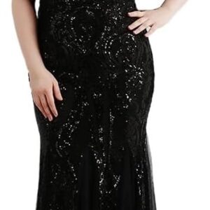 CGTENBS Long Sequin, Oversized, Overweight Performance Dress, Banquet Evening Dress, Formal Dress