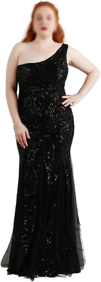 CGTENBS Long Sequin, Oversized, Overweight Performance Dress, Banquet Evening Dress, Formal Dress
