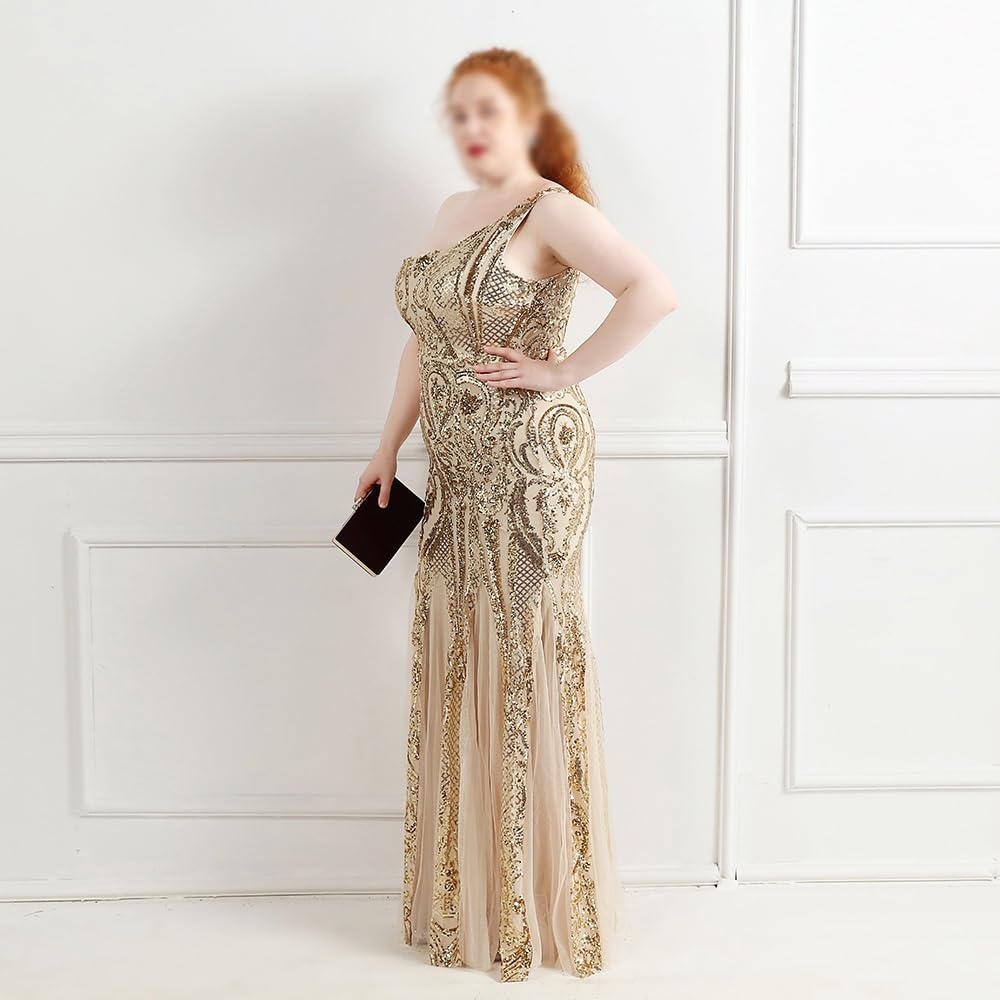 CGTENBS Long Sequin, Oversized, Overweight Performance Dress, Banquet Evening Dress, Formal Dress - Image 4