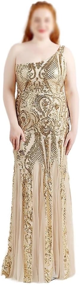 CGTENBS Long Sequin, Oversized, Overweight Performance Dress, Banquet Evening Dress, Formal Dress - Image 7