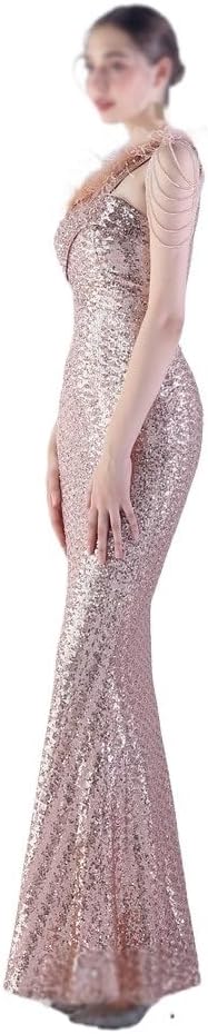 CGTENBS Long Slim-fit Dress Evening Gown Women's Party Celebrity Sequin(XX-Large) - Image 4