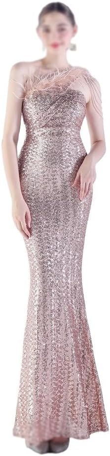 CGTENBS Long Slim-fit Dress Evening Gown Women's Party Celebrity Sequin(XX-Large) - Image 2