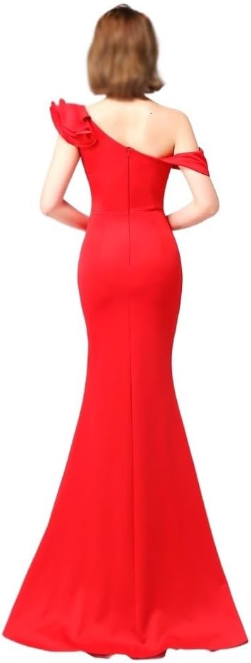 CGTENBS Long Slimming Sexy Dress Easy Shoulder Party Evening Dress Party - Image 5