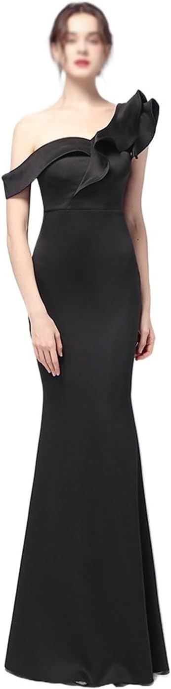 CGTENBS Sexy Dress Easy Shoulder Party Evening Dress Party Long Slimming