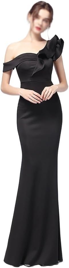 CGTENBS Sexy Dress Easy Shoulder Party Evening Dress Party Long Slimming - Image 2