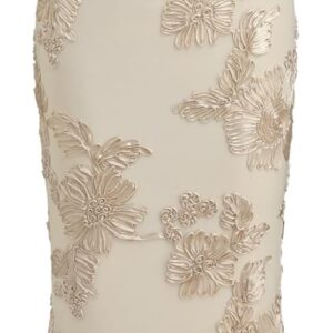 CIDER Maxi Dress Floral Mermaid Bandeau Middle Waist Jacquard Wedding Guest Formal Dress Evening Party