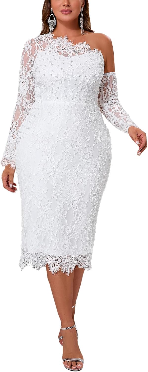 Cololura Women Elegant Floral Lace Patchwork Long Sleeve Evening Gown Party Cocktail Bodycon Dress - Image 12