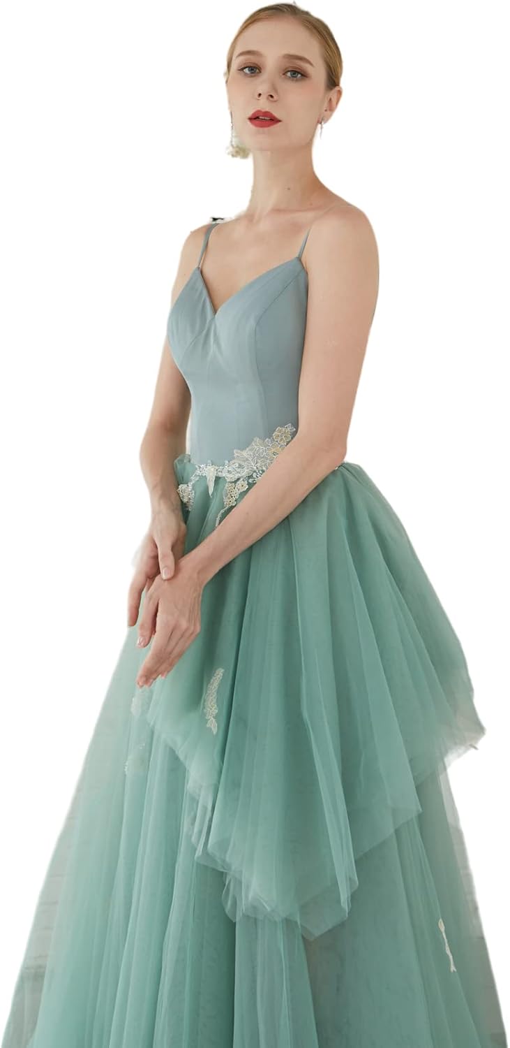 Customized high-end Women's Suspender Evening Dress Women's Fashion Backless Long Cocktail Dress Green - Image 2