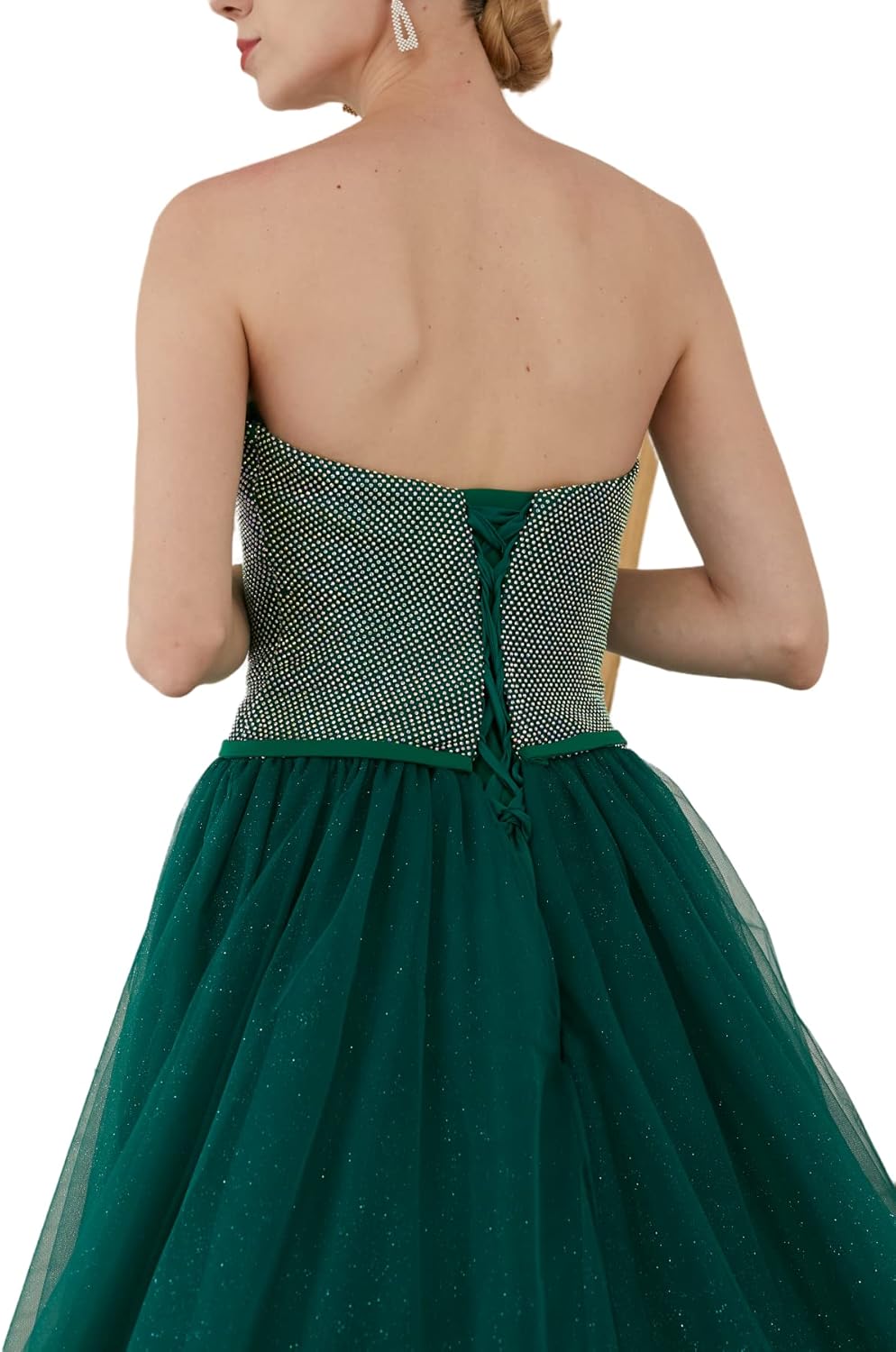 Customized Sweetheart Party Cocktail Fashion Dress, Women's Off The Shoulder Long Dress Tight Corset Cocktail Evening Dress Gold Green - Image 4