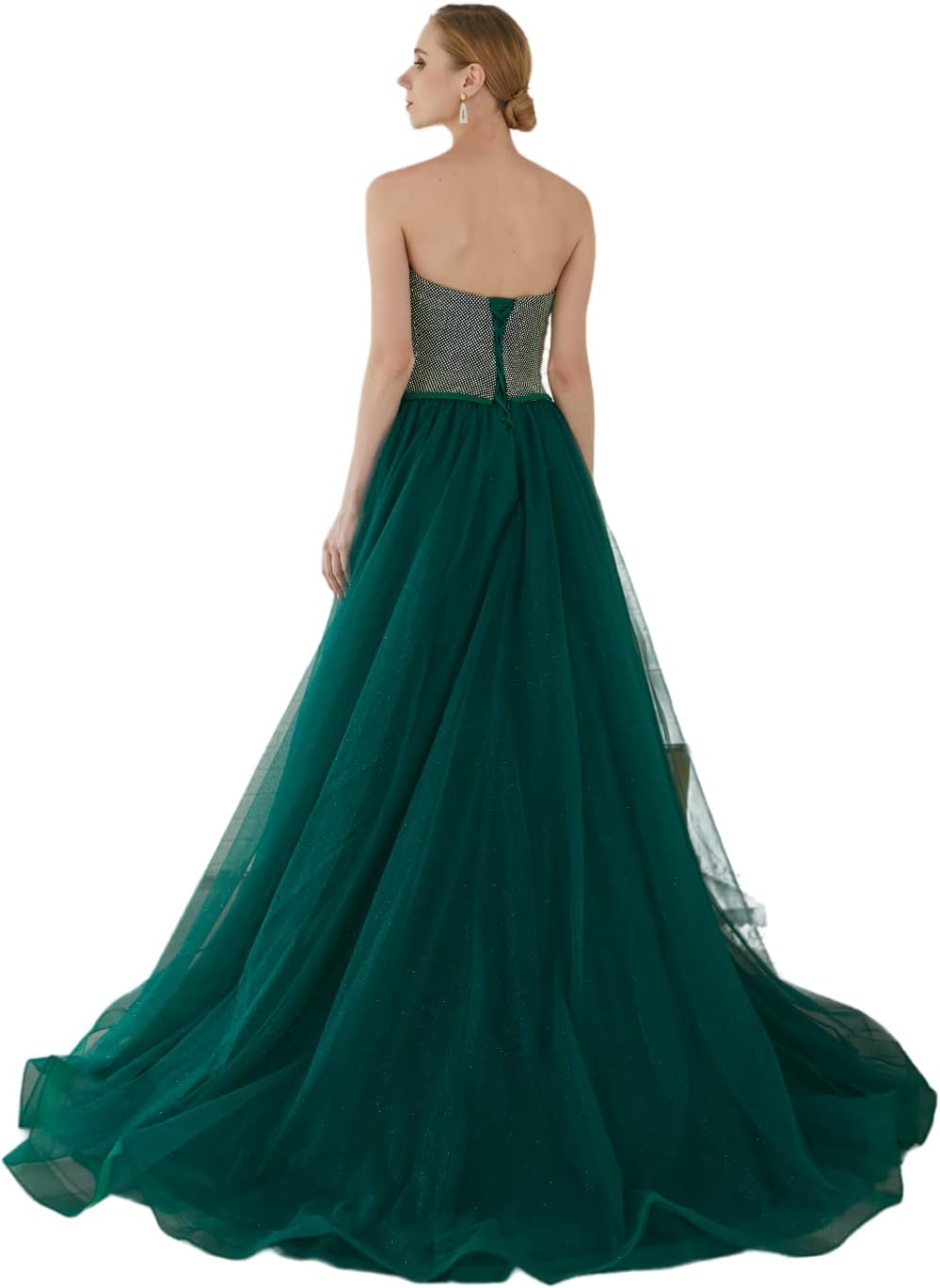 Customized Sweetheart Party Cocktail Fashion Dress, Women's Off The Shoulder Long Dress Tight Corset Cocktail Evening Dress Gold Green - Image 5