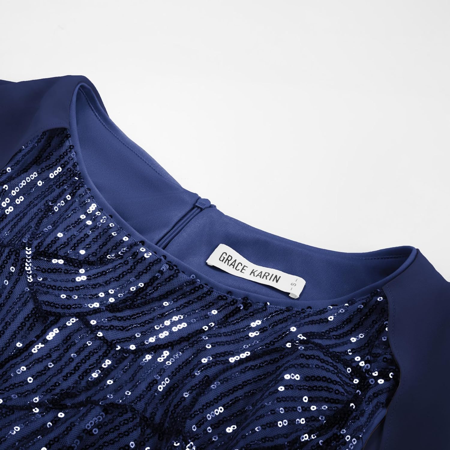 GRACE KARIN 2025 Women's Sequin Dress Mother of The Bride Dress with Chiffon Shrug Formal Wedding Guest Party Dresses - Image 4