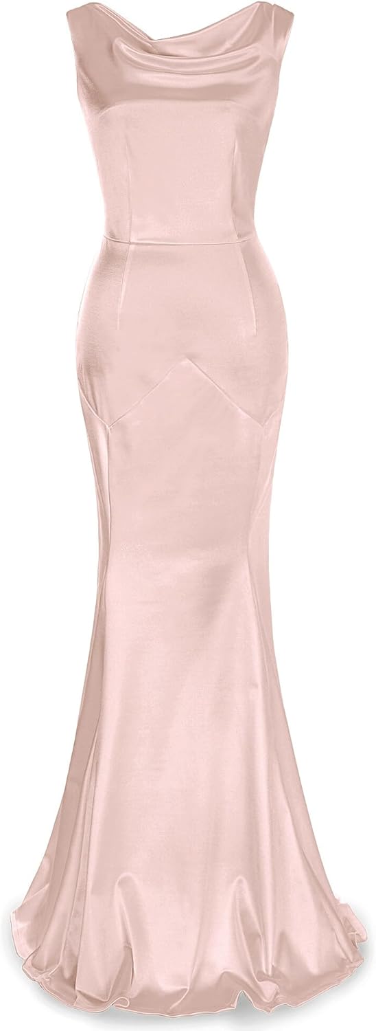 MUXXN Women's 30s Brief Elegant Mermaid Sleeveless Gowns Formal Evening Dress - Image 8