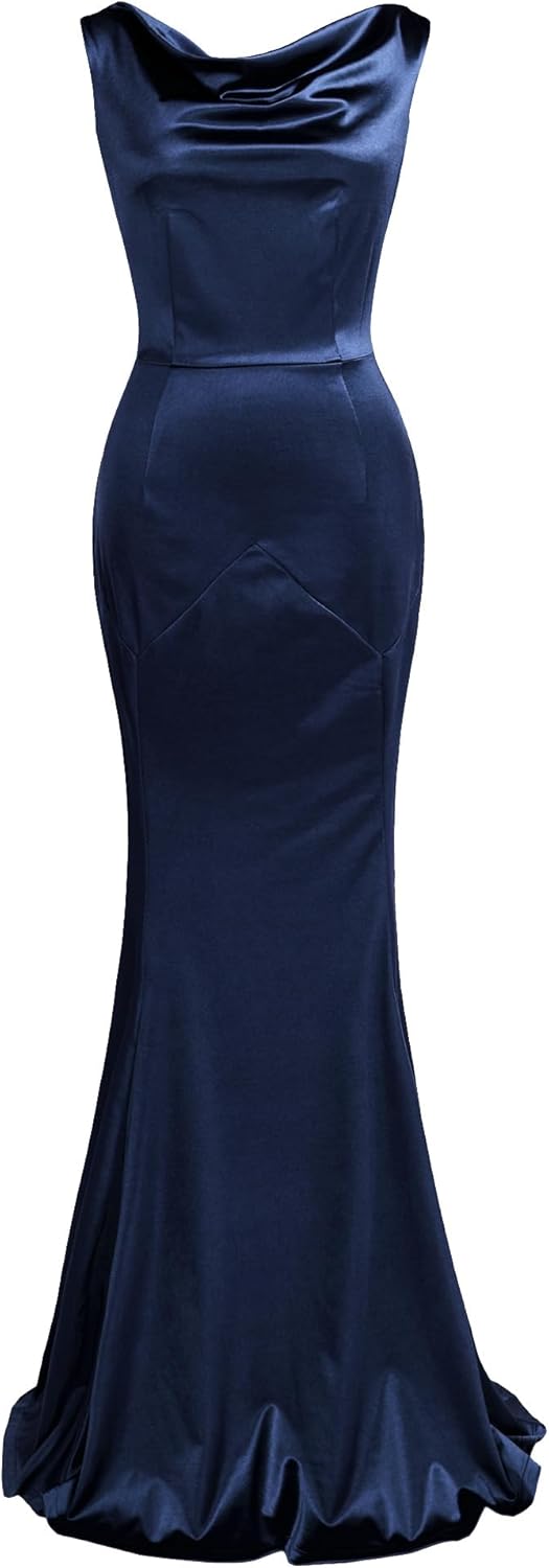 MUXXN Women's 30s Brief Elegant Mermaid Sleeveless Gowns Formal Evening Dress - Image 14